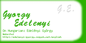 gyorgy edelenyi business card