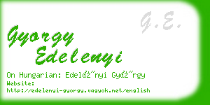 gyorgy edelenyi business card